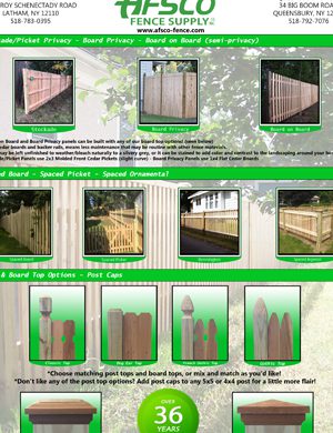 AFSCO Wood Fence brochure cover